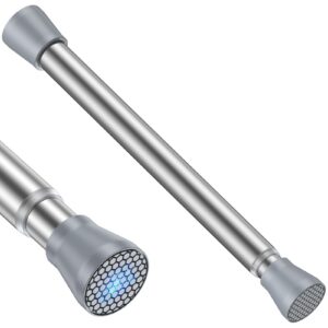 Zipglo Silber Teleskopstange für Vorhänge und Duschvorhänge 41-67cm Verstellbar für Küche und Schrank Carbonfree Certifi