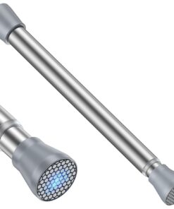 Zipglo Silber Teleskopstange für Vorhänge und Duschvorhänge 41-67cm Verstellbar für Küche und Schrank Carbonfree Certifi
