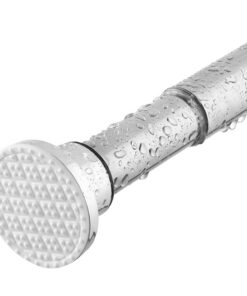 Ausziehbarer Teleskopstange 255CM Silber für Duschvorhang | Duschstange ohne Bohren 70-255CM Silber Klemmstange | Teles