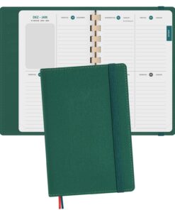 BEZEND Klein Taschenkalender 2026terminplaner terminkalender waldgrün ringbuch softcover abnehmbares papier