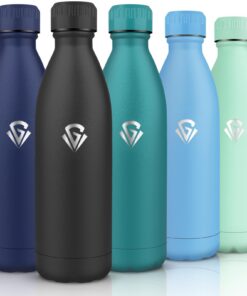 HoneyHolly Trinkflasche 1L BPA-frei 18/8 Edelstahl Doppelwandig Vakuumisoliert für Outdoor Camping