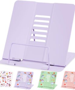 Kinderfreundlicher verstellbarer Leseständer, multifunktionales Metall-Gerät für iPad und Bücher(Lila) Verstellbarer L