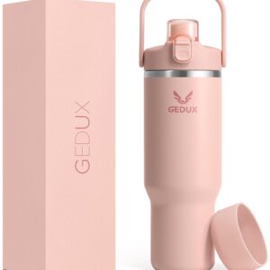 GEDUX Vakuumisolierte 1000ml Edelstahl Tumbler für Outdoor-Activity-Liebhaber | GEDUX 1000ml Edelstahl Tumbler mit Stro