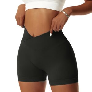 Vertvie Damen Gym Shorts High Waist Booty Scrunch Push Up Workout Sportshorts Sommer Kurz Leggings