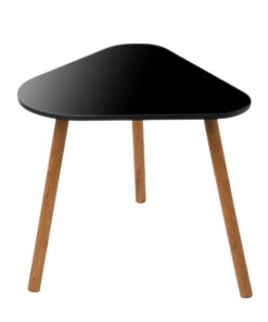 Spetebo dreieckiger Holz Beistelltisch - Deko Couchtisch für Wohnzimmer - ideal für Blumenhocker und Pflanzenständer 43