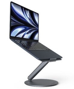LULULOOK Faltbar Laptop Ständer für MacBook Pro und Air, 10-17", grau, 360° drehbar | LULULOOK Verstellbarer Notebook S
