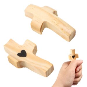 Yooyan Handschmeichler Holz Gebetskreuz, ideal als Geschenkartikel für Liebende, perfekt für Andachtsgebete - Kreuz Mein