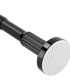 1 Stück Teleskopstange ohne Bohren zum Klemmen für Gardinen und Badezimmer, Schwarz 50-80cm, 25mm 1 Stück Ausziehbar V
