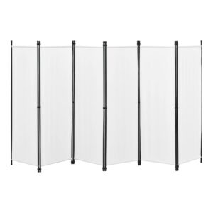 Raumteiler Huesca 6-teilig - Sichtschutz für Wohnzimmer und Büro - Weiß 6-TLG. 300x171cm