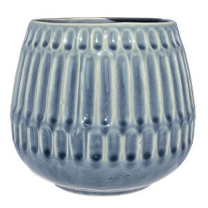 Nordring Retro Keramik Blumentopf dunkelgrau L (16,5 cm ø) für ZimmerpflanzenVintage Pflanzbecher