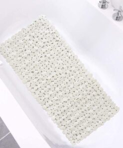 Marsheepy Rutschfeste Badewannenmatte (beige) + Maschinenwaschbar + Saugnäpfen und Ablauflöcher + Badezimmer + Extra gro