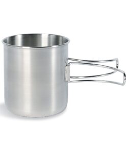 Tatonka Rostfreier Edelstahl Becher 500/600 oder 850 ml - Klappgriff und Volumenabzeichen - Nalgene Weithals 1L kompatib