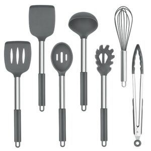 Küchenutensilien Homikit - 7 Stück Antihaft Kochutensilien Set, Edelstahlgriff, Spülmaschinenfest, Ideal für Jeder in d