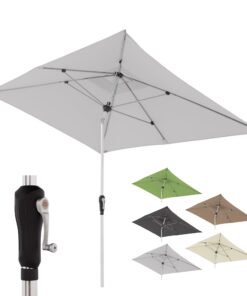 Doppler Sonnenschirm für den Garten SL-AZ Auto Tilt I Kurbelschirm mit UV-Schutz 80+ I regenabweisendes Polyester-Schirm