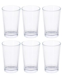 Alpina Wassergläser Trinkgläser Set 6 Stück Spülmaschinenfest 220 ml Weiß