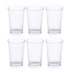 Alpina Wassergläser Trinkgläser Set 6 Stück Spülmaschinenfest 220 ml Weiß