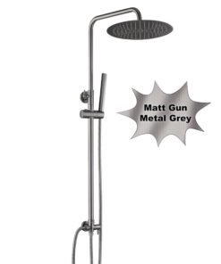 Edelstahl Edelstahl Regendusche D30cm Gunmetal Grau | Regendusche D30cm Gunmetal Grau ohne Armatur | Edelstahl Duschsys