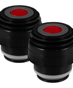 TOGEVAL Vakuumersatzdeckel für Isolierflaschen Schwarz Mit Knopf Schalter Sport und Reisen Kompatibel 500-1200 ml