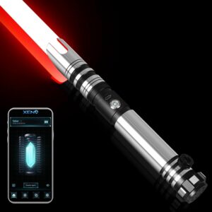 Duell-Lichtschwerter Smooth Swing -_DX Gems Schwarz, 16 Farben, Bewegungssteuerung, Metallgriff, 16 Modus-Sounds, FX Lig