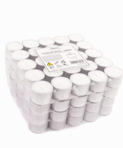 pajoma® Weißer Teelichter | unbeduftete Teelichter | Brenndauer 8 Std., 20g Wachsgewicht, 25 x 38 mm | Dekorieren, Hochz