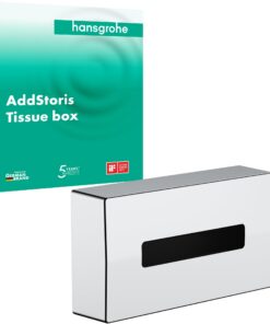 Hansgrohe AddStoris Kosmetiktuchbox - Chrom, verdeckte Wandinstallation, Badezimmer Zubehör | Hansgrohe AddStoris Kosem