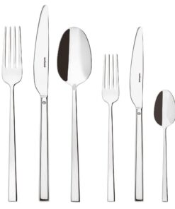 Sambonet 52562-83 Rock Inox Besteckset 36-teilig, Spülmaschinenfest,Modernes Edelstahl-Aufräumen für Jeden und Jeden Tis