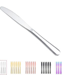 Kyraton 9-Zoll Steakmesser-Set, spülmaschinenfest und 6-teilig (Silber) Kyraton Silber Menümesser-Steakmesser-Set, 9 Z