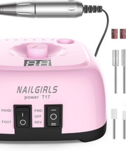 NAGEL GIRLS 11 in 1 Elektrische Nagelfräser für Gelnägel - 35000 U/min - Maniküre & Pediküreset - Fußpedal inklusive