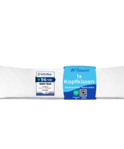 Flowen Seitenschläferkissen 40 x 145 cm comfortabel für Seitenschläfer mit Mikrofaser-Füllung