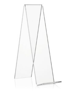VITAdisplays® Schrägsteller: Bücherständer für Bücherträger - Transparent aus PLEXIGLAS® (20 cm) VITAdisplays® Buchstü