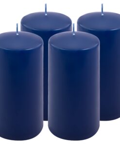 Rund-Kerze-Säulenkerzen-Hochzeit-Weihnachten-blasig-blau-4-xmas-deco (15cm, 7,5cm) | Hochzeit-Weihnachten-Säulenkerzen-