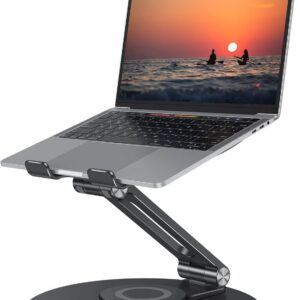 OMOTON Laptop Ständer + Drehbare Basis + Zusammenarbeit + geeignet für MacBook Pro + für Laptops bis zu 16 Zoll + doppel