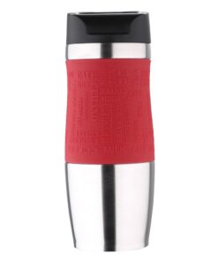 BERGNER Rot Thermosflasche 400 ml | Edelstahl | Doppelte Isolierung | Tropfsicher | Ideal für Travel