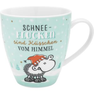Sheepworld Schneeflocken Kaffeetasse Porzellan 450ml | Winter Geschenk Mehrfarbig