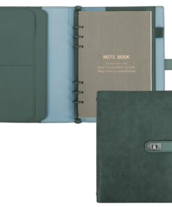 Skycase A5 Ringbuch + nachfüllbares PU-Leder-Notizbuch + Grün + Büro-Arbeit + praktische Speicherfunktion + 6-Ringbuch +