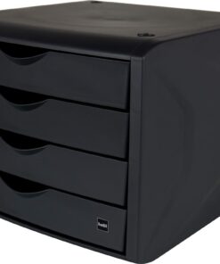 Schubladenbox "the green chameleon" Blauer Engel zertifiziert, Recycling-Kunststoff, anthrazit-schwarz, 1 Stück | Blauer