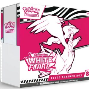 Pokémon TCG: White Flare Elite Trainer Box - 9 Booster, Tornadus Promokarte & Zubehör | Reshiram-Design + Heartforcards®