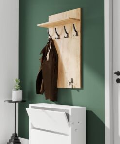 AKKE Wandgarderobe mit Ablage PVC Antik-Eiche 90x60cm
