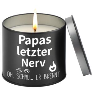 PRSTENLY Papa Geschenk Geburtstag, 9OZ Kerze Weihnachten Vatertagsgeschenk für den besten Papa, Geburtstagsgeschenk für