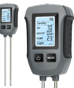 Heemol 5‑in‑1 pH‑Messgerät – hochpräziser Multifunktions‑Bodentester (pH, Feuchtigkeit, Temperatur, Licht) für Garten, P