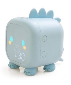 Kinder Lichtwecker Mädchen - Lautloser Sonnenaufgangssimulator mit Snooze-Funktion (Blau) Kinder Lichtwecker für Jungs