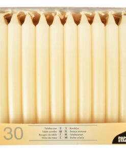 Papstar Ø 2,1 cm Tafelkerzen für Gastronomie 30er Karton Creme