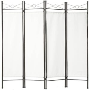 Tectake 4TLG Raumteiler Paravent - perfekt für Home Offices und Wohnräume - Diverse Farben und -160x180cm - | Tectake 4
