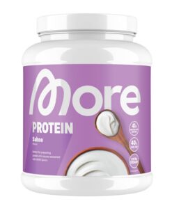 MORE Protein Sahne 600 g Mix aus Whey Konzentrat und Casein für Muskelaufbau und -erhalt mit Laktase - perfekt zum koche
