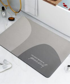 Rutschfest Waschbar Fußmatte Badematte Modern-40x60cm, Badvorleger Duschvorleger Softmath Badematte, Waschbar Rutschfest