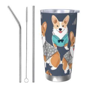 590 ml vacuumisolierter Corgi Hunde befeuchteter Edelstahl Tumbler-langwellig isoliert