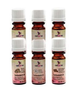 CREARTEC Seifenduftöl Set Herbst - Mandel, Jasmin & Dunkle Schokolade - Vegan - 2x30ml - Herstellung individuell duftend