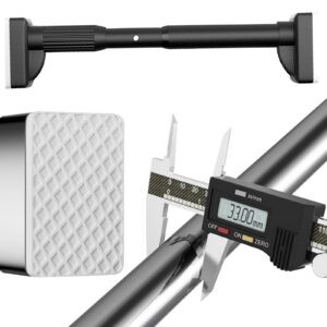 Gardinenstange ohne Bohren, verstellbar 410–500 cm, rutschfeste Duschvorhangstange (schwarz) Gardinenstange verstellbar