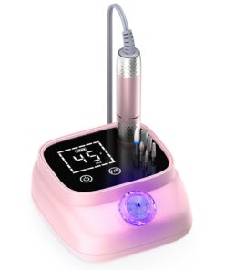 ANBEISTEE Professioneller Elektrischer Nagelfräser 45000 RPM, geeignet für Salons und Familien, rosa