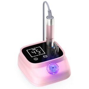 ANBEISTEE Professioneller Elektrischer Nagelfräser 45000 RPM, geeignet für Salons und Familien, rosa